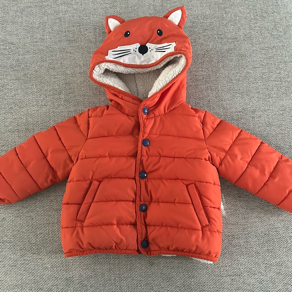 Baby Boden Fox Sherpa jacket